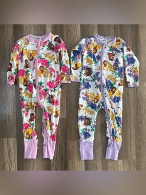 Disney X Bonds Lion King Purple/ Pink Zip Wondersuit BUNDLE 12-18mon
